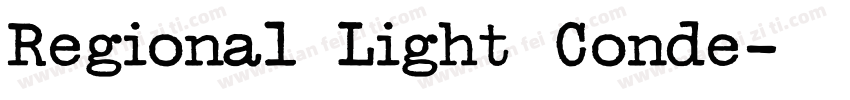 Regional Light Conde字体转换